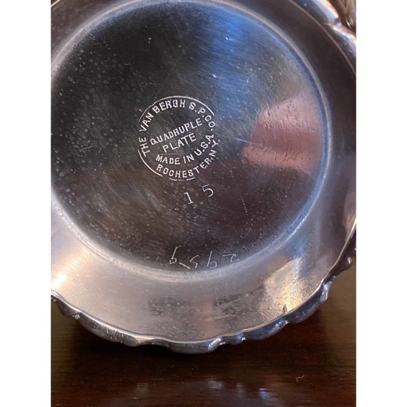 Van Bergh Silver plated Creamer and Sugar set - Picture 2 of 5